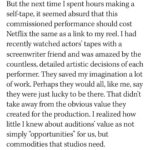 Tavi Gevinson Instagram - Audition pay is in the @sagaftra contract but most performers don’t know about it! So I wrote this for @hollywoodreporter using what I’ve learned as a founding volunteer of @auditionsarework. I tried to distill our amazing group’s work over many months and to understand why it’s somehow radical for actors to talk about their owed wages. Link in bio to read in full ☀️ Thank you @vanessalchester @teeocho @iamtelesmar @carynwestsfa for refining these points with me 💛 join us Thursdays on zoom for @auditionsarework office hours 😃