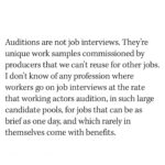 Tavi Gevinson Instagram - Audition pay is in the @sagaftra contract but most performers don’t know about it! So I wrote this for @hollywoodreporter using what I’ve learned as a founding volunteer of @auditionsarework. I tried to distill our amazing group’s work over many months and to understand why it’s somehow radical for actors to talk about their owed wages. Link in bio to read in full ☀️ Thank you @vanessalchester @teeocho @iamtelesmar @carynwestsfa for refining these points with me 💛 join us Thursdays on zoom for @auditionsarework office hours 😃