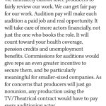 Tavi Gevinson Instagram - Audition pay is in the @sagaftra contract but most performers don’t know about it! So I wrote this for @hollywoodreporter using what I’ve learned as a founding volunteer of @auditionsarework. I tried to distill our amazing group’s work over many months and to understand why it’s somehow radical for actors to talk about their owed wages. Link in bio to read in full ☀️ Thank you @vanessalchester @teeocho @iamtelesmar @carynwestsfa for refining these points with me 💛 join us Thursdays on zoom for @auditionsarework office hours 😃