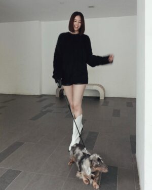 Tay Ying Instagram - Spending my IWD cozying up with this one 🐶 

He is also secretly a swiftie 😂