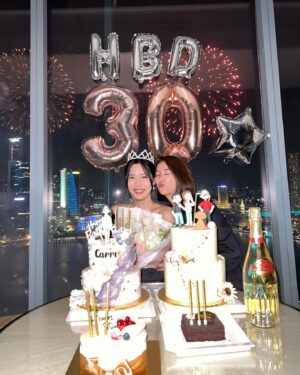 Tay Ying Instagram - Happy birthday @carriewst and Happy New Year everyone! 🎆