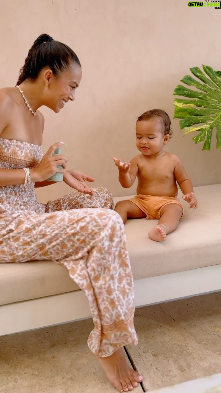 Taya Rogers Instagram - @endota from pregnancy through baby 1 & now 2 🥰 We love endota’s baby skincare so much. Our favorites are the Gentle Body Lotion and Protecting Barrier Balm. Mila was excited to introduce her #Endota faves to Jaden (& then promptly told him to get his own 😂). This product range is Cosmos certified organic, so gentle yet effective on baby’s delicate skin. We have been using these since Mila was born and so I trust #endota to take care of Jaden’s skin too 🥰 Cannot recommend these enough. @endotathailand #endotaNurture #endotaBaby