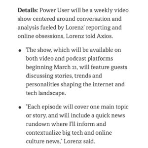 Taylor Lorenz Instagram - Personal news!! Follow @poweruserpod and lmk who I should have on?!?!