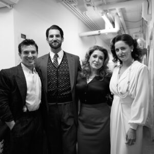 Taylor Louderman Instagram - Returning to the stage has been a rollercoaster ride — scary & rewarding. I’m so grateful for the opportunity to do it at home and with such lovely humans. 🖤 @themuny

And lucky to have @jennyandersonphoto ‘s insane photography talents to document the moments behind the scenes. 

Two nights left to see Chess!