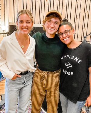 Taylor Louderman Instagram - The Write Out Loud Album dropped! We are so excited to share the 2020 winning songs. Here are a couple photos from our recording session: @ethancarlson5 wrote the song “Samson” which @arianadebose sang and I did some back up screaming on, and @brauhala is our Music Director extraordinaire.

Let us know how you like it below? And comment if you know the first time Ari and I worked together. ;)

Search Write Out Loud 2020 on all streaming platforms.
#writeoutloud #musicaltheatre #songwriter #broadway