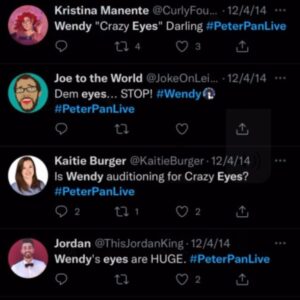 Taylor Louderman Instagram - They said, “give me Kenan eyes” and I felt my body be like, “don’t do it! It’s a trap. Remember last time you made your eyes big was in Peter Pan Live and there were Twitter chains making fun of you!” But I took a deep breath, mustered up my strength and exposed all the white in my eye balls I could…and they laughed and now I have reshaped this negative into a freaking POSITIVE bc it’s a comedy!!! 🏋🏼‍♀️🤸🏼‍♀️ thank you, @kenanthompson & team for freeing me from these shackles. And thank you, dad, for the huge 👀 .
