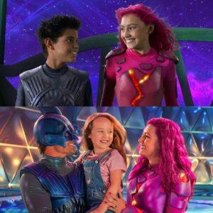 Taylor Dooley Instagram - Then vs Now 😉 Super excited to share that Sharkboy & Lavagirl is now streaming on @netflix along with We Can Be Heroes 🔥😍
