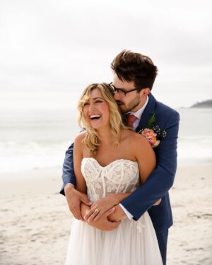 Taylor Dooley Instagram - Living in a real life fairytale ✨ So excited to share photos from our wedding day…first up, our beach ceremony 💛 It was perfectly imperfect, the most unplanned & unstressfull day filled with so much love. We read our own vows that we had written, we laughed, we cried, we got interrupted by a dog who hilariously ran into our ceremony, we praised the Lord, and we LOVED. It was simply the Best. Day. Ever. 😍 check my stories & highlights for more moments from the day 🥰