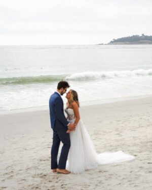 Taylor Dooley Instagram - Living in a real life fairytale ✨ So excited to share photos from our wedding day…first up, our beach ceremony 💛 It was perfectly imperfect, the most unplanned & unstressfull day filled with so much love. We read our own vows that we had written, we laughed, we cried, we got interrupted by a dog who hilariously ran into our ceremony, we praised the Lord, and we LOVED. It was simply the Best. Day. Ever. 😍 check my stories & highlights for more moments from the day 🥰
