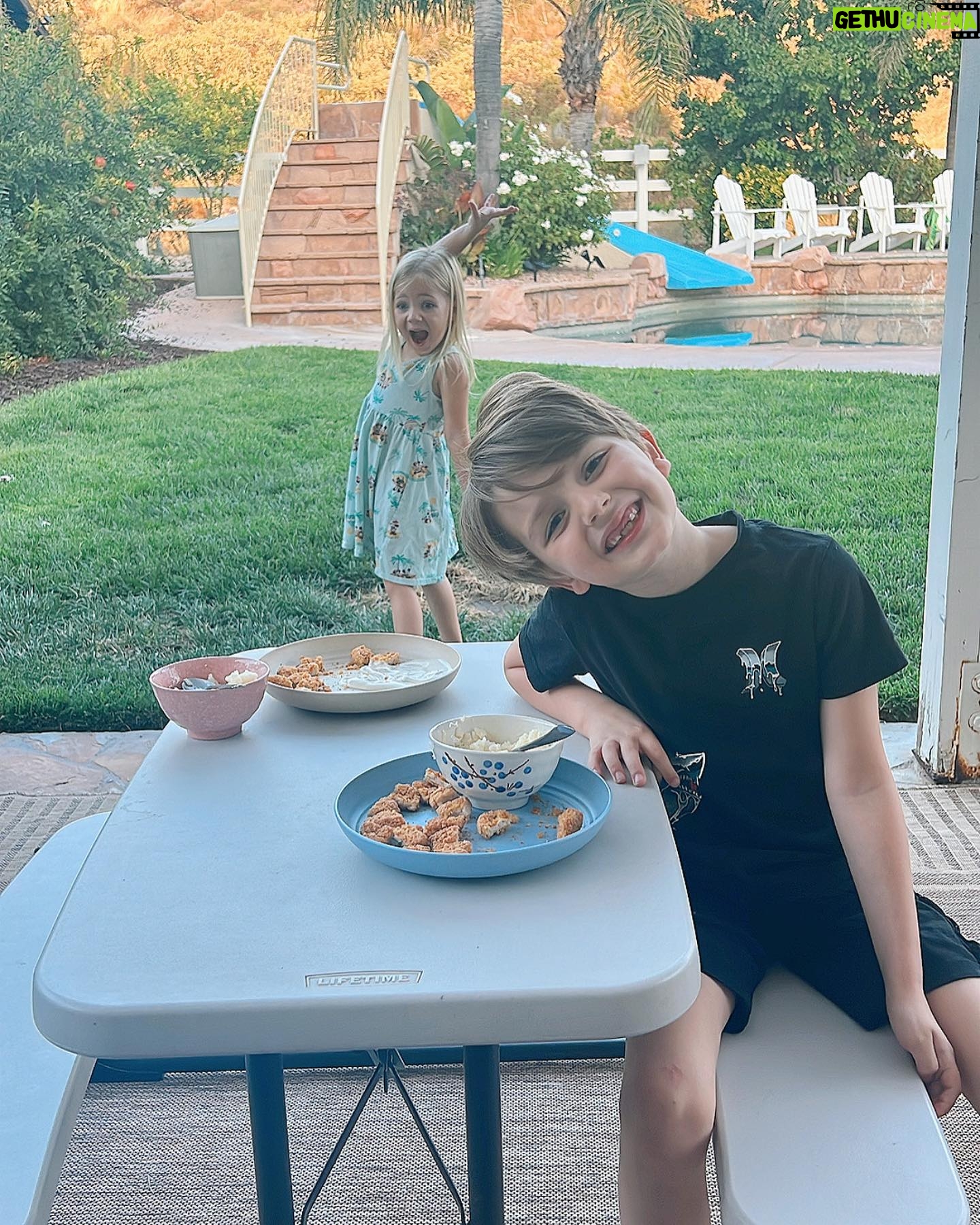 Taylor Dooley Instagram - September, you’ve been an interesting month…one filled with lots of sickness & frustrations but also filled with so much love, cuddles, and family bonding. Let’s see what October has in store for us 🧡// September photo dump 🥰 1. The one day I did my hair this month, feeling myself. 2. Cuddle puddle with my favorites 3. Adaline discovered songwriting and her first original single “You Gotta Wait For You True Love” is currently being worked on, by her 😂 4. My mini man lost his two front teeth and is starting to look older which is killing me 😭 5. Sick and tired of being sick and tired. 6. More cuddles but this time wif my hubby (omg, we’ve been married a month 🥰). 7. Game Cube Mario Party, patiently waiting for my hubs to wake up and realize it’s his turn 8. Siblings who love each other (most of the time) 9. Homeschool outside with my girl 💛 10. Ended the month by FINALLY feeling a little better and got to meet Bluey and Bingo at the zoo😍