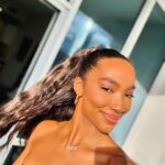 Taylor Hale Instagram - Finally got my 15 minutes of LA sunshine ☀️ Annnnnd I still can’t figure out the perfect combo to get my flyaways to lay flat - updates soon…
