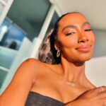 Taylor Hale Instagram - Finally got my 15 minutes of LA sunshine ☀️ Annnnnd I still can’t figure out the perfect combo to get my flyaways to lay flat - updates soon…