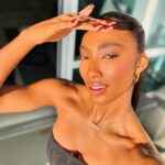Taylor Hale Instagram - Finally got my 15 minutes of LA sunshine ☀️ Annnnnd I still can’t figure out the perfect combo to get my flyaways to lay flat - updates soon…