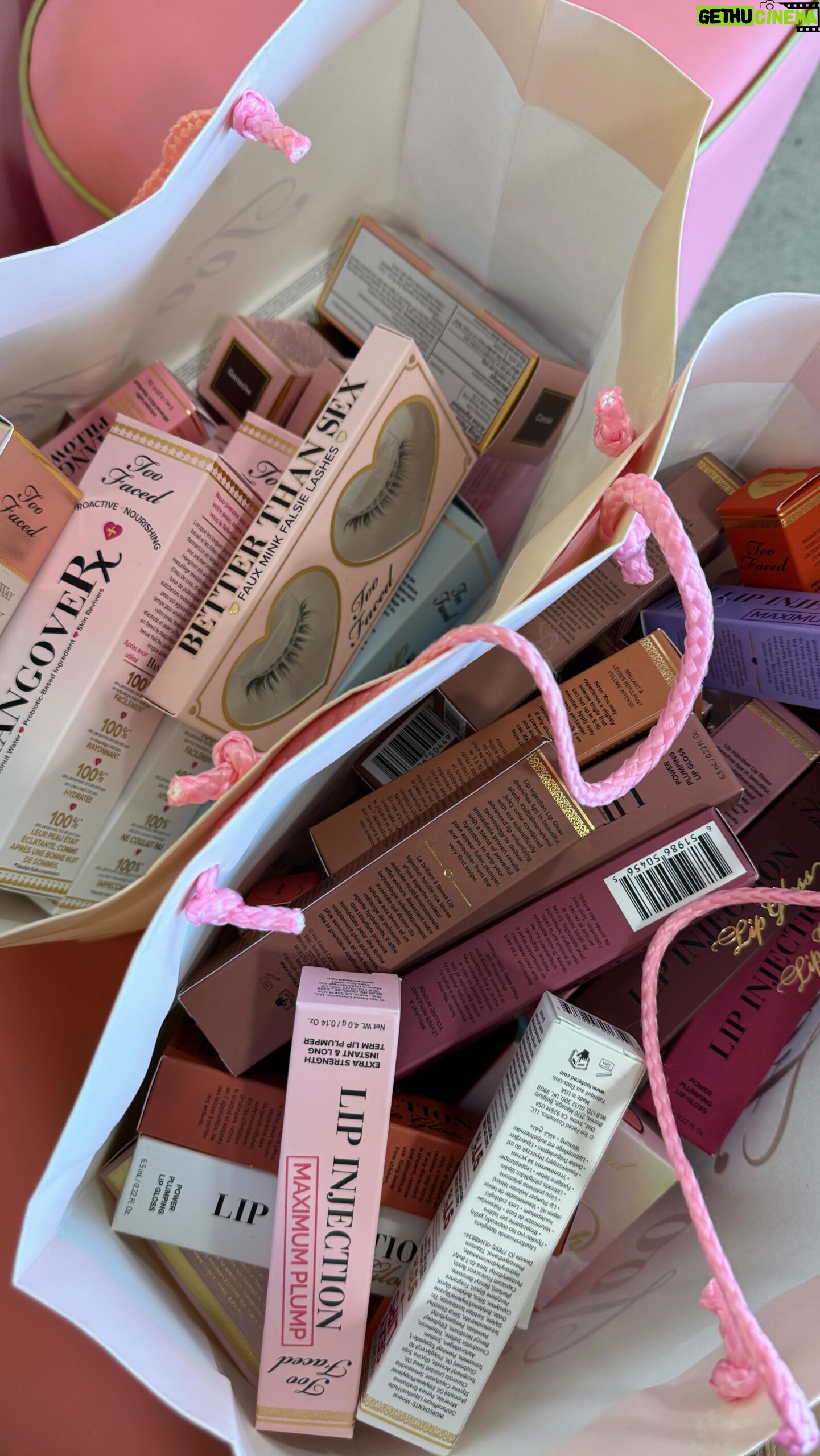 Taylor Hale Instagram - Call me vain, call me self-centered, and don’t forget to call me Too Faced. Everybody knows I’ve had a death grip on my Born This Way Chestnut shade foundation for YEARS! Getting to tour the @toofaced HQ felt like a fantasy. It hits different when the products have been in your makeup bag for more than half a decade! Did I go overboard? Probably yes. But I have no regrets. Thank you Too Faced and @chinchilla for setting me up with goodies for…probably a year or more! #glam #toofaced #grwm
