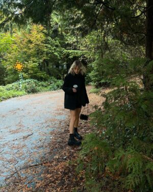 Taylor Hickson Instagram - all black cause im mourning the days of no coffee addiction
