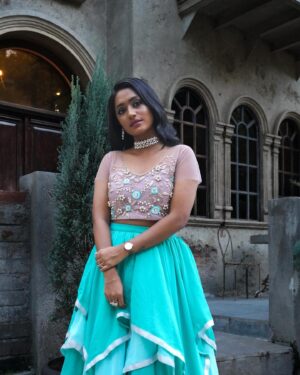 Teja Venkatesh Instagram - The princess couldn't help but feel a radiant joy as she adorned herself in the exquisite gown. 🤍🤍

📸 @asg_photography._ 
Makeup @preethiga_makeoverartistry_ 
Costume @aadmirah_by_sona