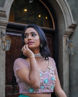 Teja Venkatesh Instagram - The princess couldn't help but feel a radiant joy as she adorned herself in the exquisite gown. 🤍🤍

📸 @asg_photography._ 
Makeup @preethiga_makeoverartistry_ 
Costume @aadmirah_by_sona