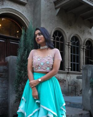 Teja Venkatesh Instagram - The princess couldn't help but feel a radiant joy as she adorned herself in the exquisite gown. 🤍🤍

📸 @asg_photography._ 
Makeup @preethiga_makeoverartistry_ 
Costume @aadmirah_by_sona
