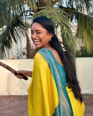 Teja Venkatesh Instagram - இனிய பொங்கல் நல்வாழ்த்துக்கள் 🎑✨🎋

#chennai #pongal #tamilnadu #tejavenkatesh #saree #sareelove #love #teja #tejainsaree
