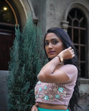 Teja Venkatesh Instagram - The princess couldn't help but feel a radiant joy as she adorned herself in the exquisite gown. 🤍🤍

📸 @asg_photography._ 
Makeup @preethiga_makeoverartistry_ 
Costume @aadmirah_by_sona