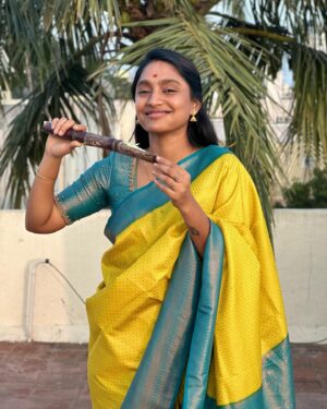 Teja Venkatesh Instagram - இனிய பொங்கல் நல்வாழ்த்துக்கள் 🎑✨🎋

#chennai #pongal #tamilnadu #tejavenkatesh #saree #sareelove #love #teja #tejainsaree