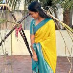 Teja Venkatesh Instagram - இனிய பொங்கல் நல்வாழ்த்துக்கள் 🎑✨🎋 #chennai #pongal #tamilnadu #tejavenkatesh #saree #sareelove #love #teja #tejainsaree