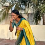 Teja Venkatesh Instagram - இனிய பொங்கல் நல்வாழ்த்துக்கள் 🎑✨🎋 #chennai #pongal #tamilnadu #tejavenkatesh #saree #sareelove #love #teja #tejainsaree