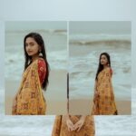 Teja Venkatesh Instagram - Vaarthaigal thorkudhae Theendalae tharum mozhi neeyaa Dhoorangal ketkuthae Kaadhalin vazhithunai neeyaa 🤍✨ 📸 @francisxavier_official Saree @aneeqaofficial