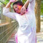 Tejaswani Behera Instagram - Few of my crazy Holi pictures ! 🌈✨🎨 #explore #viral #photooftheday #photoshoot #instagram #holi #post