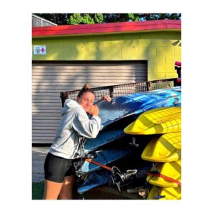 Teressa Liane Instagram - STERLING!! Reunited, at last! 
Thanks Sassy for capturing it!! 😂💖
(📸: @saskiaarcher )

✏️
The secret’s out 😮 
… I’m in love. 

I named him Sterling after our very first plunge in to the ocean. 

We laughed, we cried, we sped recklessly toward the horizon, like two young fools. (*smiles to self) The wind and current was strong, but our connection was stronger. We moved together as one, breaking waves left, right, up and down, then fell breathless to the shore 🏝🐚 
It was at that moment, I looked over at him and I knew… I’d never look at another kayak the same. 

Sterling, you will always be my first (kayak) ❤️☀️🌊 
#wellalwayshaveBowen 🖐🏻🥺

Photo 2: Agh, he tells the best jokes! 😄

🚣🏼‍♀️