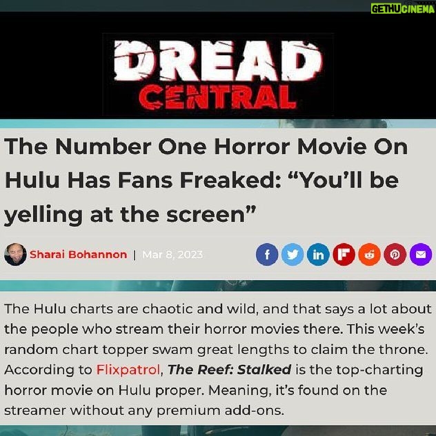 Teressa Liane - 1.7K Likes - I’m sorry, WHAT?!! NUMBER ONE HORROR ON HULU? 🫢 Ummm, 🤓❤️🎉 Thank yoooou!!!! Xx
I mean… “Shark!” 😱🌊🦈 👀
@the_reef_stalked_movie
@thrillsandspillsau
@filmologyfinance
@hulu
@dreadcentral 📝❣️
Xx