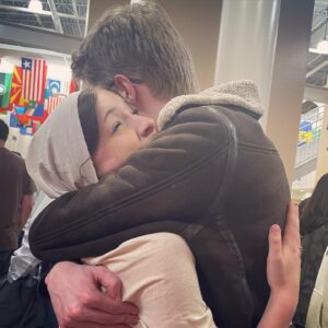 Teri Polo Instagram - Last night was closing night of Bayley’s first musical performance of Les Miserábles. And her wonderful brother, Griffin, was there to champion her. These two are the two halves of my heart. You are looking at my complete heart here…my everything. 
I love you both to the moon and back…
I luh yuh papis…times infinity. 
My doodlebug sr and doodlebug jr…🤍💜

#siblings #daughter #son 
#love #everything #musical #highschool #heart #congratulations #freshman #doodlebugjr #doodlebugsr
