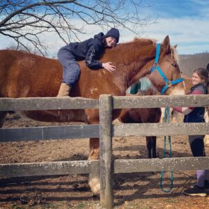 Teri Polo Instagram - This past weekend, Bayley and I got to visit heaven in Charlottesville, VA…

❤️ @ohkaytacos 🐴🐎🏇

We got to meet Big John, who is probably one of the largest horses in the world, literally. Teeny tiny Bison, who is definitely one of the smallest. And of course, dear sweet Colby, who started it all. Among many other amazing horses, minis, and mules, our time at the rescue was absolutely eye opening, educational and heartbreaking. What these young women are achieving goes above and beyond what you might think possible. I was in awe of their strength, fortitude, and absolute love and devotion to these extraordinary animals. 
You see, many, if not most, of these animals were rescued from k!ll pens. 
I will not go into detail regarding some of the horrific circumstances that led to these rescues, or where they were rescued from, how and why, but I can tell you this…these women are brave and relentless, powerful and have emotions of steel when necessary. The emotional toll for someone who’s life pretty much revolves around these stunning beasts is indescribable. And they told us they can only stomach the most difficult tasks about once a month because the emotional devastation is too much. 
These are only a few pictures Bayley and I were able to take because we were so caught up in the magic and joy of spending a couple of hours among these gorgeous “babies”!! And of course, in the company of these extraordinary women. 
Didn’t even THINK to get pics with them. 
But rest assured, we will be back and will share more personal stories and pics. Just wanted to get this link and info out there as soon as possible. 
Please visit their link to learn more about their rescue, what it entails, who they are and to be introduced to some of the beloved ambassadors. And maybe find a love of your own to save and give just the life they deserve to live, for the rest of their days. Many diamonds in the rough, as well as big beautiful hearts that just deserve to live out the rest of their lives at peace, retired, and showered with love. 
My biggest thanks to @ohkaytacos 
Ally, Olivia, Bella and
Shannon (@smcgowan_horses )Your hearts are endless…❤️❤️❤️❤️

Link is in my bio…