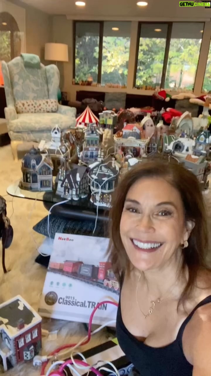 Teri Hatcher - 19K Likes - Every year building my #christmastown is a puzzle to be solved. This year I added a train and it changed everything. Hope you enjoy and have a magical #holiday #christmasdecor #christmasvillage #mariahcarey #alliwantforchristmasisyou
