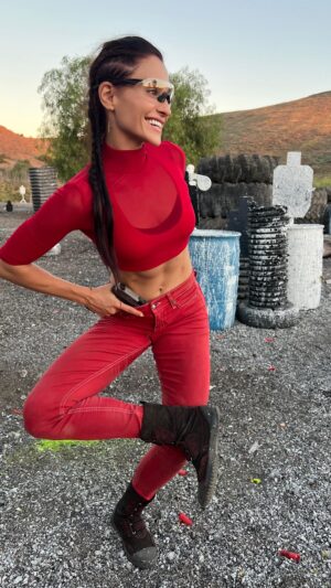 Tetiana Gaidar Instagram - Dog 🐺day afternoon @tetianagaidar 💖leg reload what’s next? 🫨 please vote for TTI @gundieawards 🏆you can win 🎁 by voting
