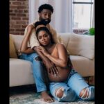 Teyonah Parris Instagram - "The butterflies he gave me turned into little feet!" - unknown God showed out when he blessed me with this good GOODT man to venture this journey alongside. Thank you so much for all that you do for me and our family, my love. We can't wait to meet you, widdle one!! (I mean... please don't come early cuz the house is still a mess and we have so much to organize! and i aint READY ready...) BUT we do look forward to squeezing and loving on you in God's good timing!! Amen!