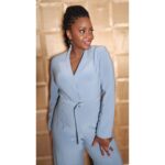 Teyonah Parris Instagram – The kinda baby blues I like!! 💙
