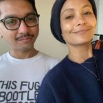 Thandiwe Newton Instagram - Heh heh we’re the bunch of freaks that brought you #WarandPeace for @audible One gay brother from Borneo, a brown Brit Zimbabwean and a pale faced Brit 🤍(love you Tam) Ishi and I would talk about Fugazi and punk music on breaks. Tamsin and I would laugh about what a d**k Napoleon was, and well, everything 🤣 For a year during lockdown. While @boburnham was making #Inside heh heh - which I only just found out about. I was under a different rock to y’all I guess. I mentioned its release to @lucydacus on the weekend and she said “which translation?” Ha ha! That big brain knows some stuff, and puts it to damn good use 🙏🏽 (It’s the Maude translation btw for anyone who is similarly knowledgeable.) Anyway, this band of misfits came together to create an experience. We hope you dig it, Ishi, Tam and Thandiwe 🏴‍☠️