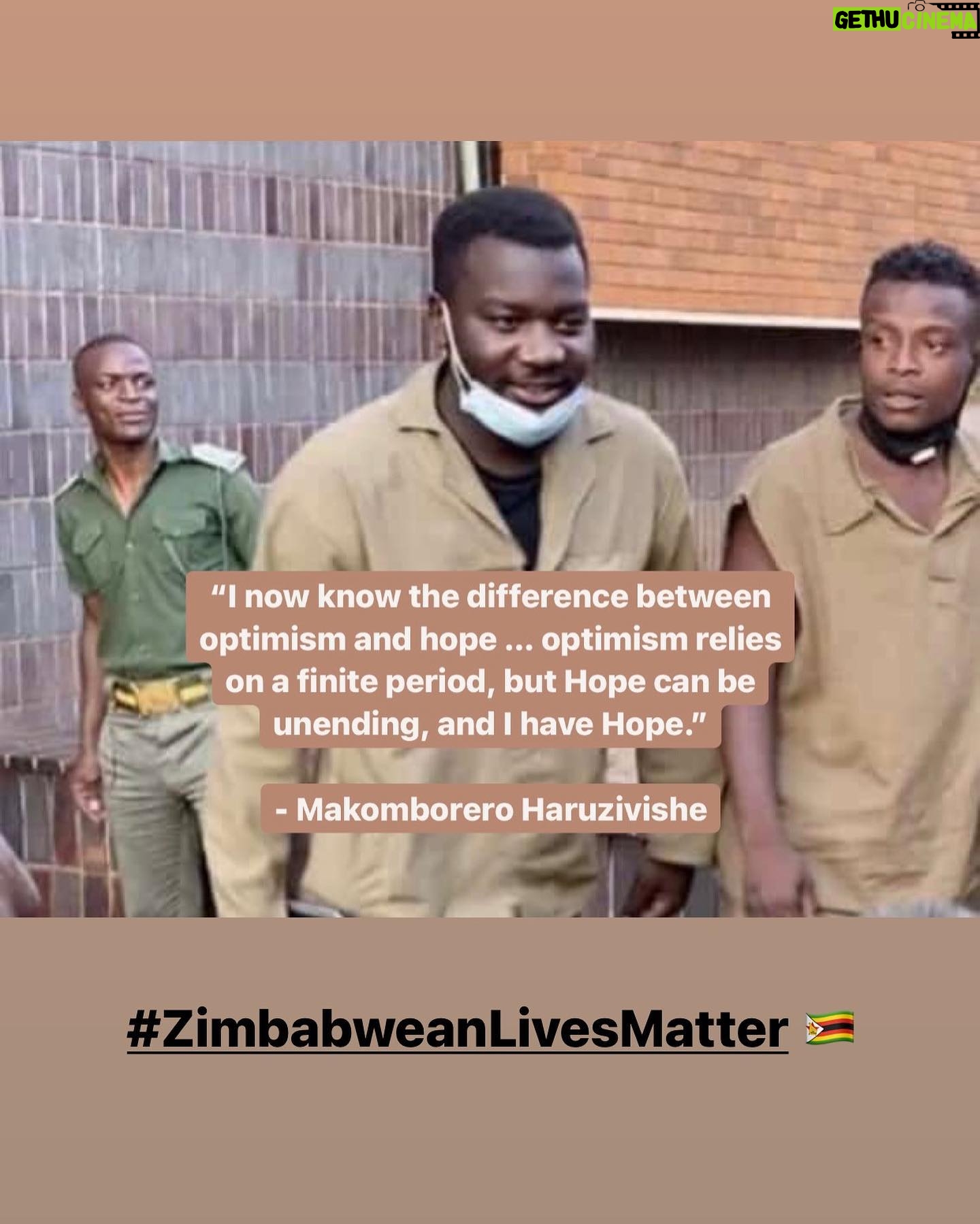 Thandiwe Newton Instagram - #FreeMako Never stopping. Fighting for Zimbabwe is like breathing. Fighting for life. And the point to life, is life itself. We all matter. Rusununguko ✊🏾 Freedom for all X Thandiwe #ZimbabweanLivesMatter🇿🇼