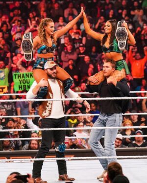 Theresa Lee Schuessler Instagram - A big congratulations to my former tag team partner for getting drafted to Raw! Even though I still hate you… you’re one of the hardest working people I know and are going to absolutely kill it on the main roster 💪🏼
.
.
Be sure to tune in tonight for Night 2 of the WWE Draft!