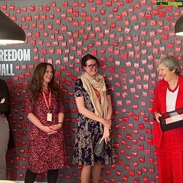 Theresa May Instagram - Took a break from Conservative Conference to visit @hopeforjusticeintl - a charity dedicated to fighting human trafficking & supporting victims. This committed team in Manchester is working to end exploitation all around the world.