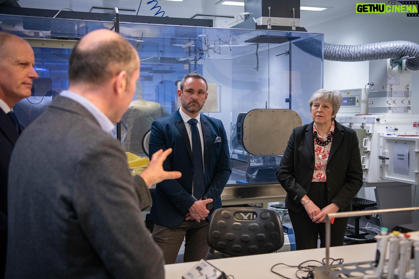 Theresa May Instagram - Yesterday I visited Salisbury, six years on from Russia’s brazen use of a chemical weapon on British soil. It was a pleasure to thank staff at @dstlmod Porton Down for their professionalism — and for everything they do away from public view to keep our country safe.