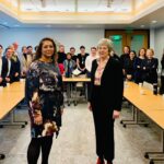 Theresa May Instagram – Good to be back at the UN this week to discuss international efforts in tackling human trafficking. 

Also a pleasure to see @speakerpelosi again & to support our @foreignanddevelopmentoffice teams working with inspiring women in business on #IWD2023.