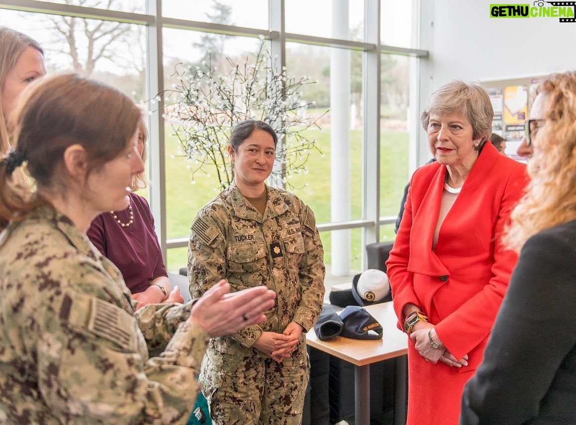 Theresa May Instagram - Pleasure to mark #IWD2023 earlier this week by speaking to military personnel at @natomaritime Northwood on leadership & military success. Women remain underrepresented in leadership roles, but we are making good progress.