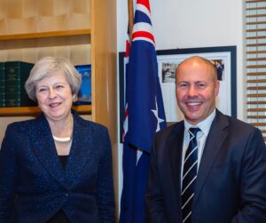 Theresa May Instagram - Thanks to @LiberalAus for hosting me on my first visit to Australia last week. The 🇬🇧 & 🇦🇺 are not just friends and allies, but share the deepest bonds of family, heritage & values. 

Held conversations addressing our shared global interests of security, stability & prosperity. Great to see @scottmorrisonmp @turnbullmalcolm @josh.frydenberg.mp @marise.payne @dantehan @senatormichaeliacash & others from @ausgov 

Met inspiring advocates for increasing women’s representation in politics & business including @womenonboards_au @wgeagency & heard from researchers from @jdrfaus, the type 1 diabetes charity.