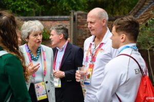 Theresa May Instagram - A privilege to cheer on @officialteamengland at the #CommonwealthGames in Birmingham, having given the go ahead for the bid in 2017.

As we host 4,600 athletes from 72 Commonwealth nations and territories these games proudly showcase the UK once again on the global stage. 

The games are also a valuable source of investment, trade & tourism in the Midlands, creating over 40,000 jobs and volunteering opportunities & leaving a lasting legacy for the region.

Thank you to all the athletes, staff & volunteers that have made it possible.