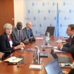 Theresa May Instagram - Great to see @antonioguterres again & meet @unitednations Ambassadors to discuss the work of the Global Commission on Modern Slavery & Human Trafficking. The time has come to restore political momentum towards tackling these heinous crimes.