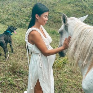 Tiffany Panhilason Instagram - When we tune into the language of nature and all Beings. ⁣
We create meaningful connections beyond the constant illusion of having to be busy. ⁣
We feel the medicine in slowing down. ⁣
Listening. ⁣
We start to hear the voices of the natural world. ⁣
We connect with the tapestry of Earth and our organic nature🌀. ⁣
⁣
In today’s world we are being called to come back hOMe✨. ⁣
Back hOMe to our inner sanctuary. ⁣
Our heart portals. ⁣
To hear the wisdom beyond the ages🪷. ⁣
To feel the soul’s whispers. ⁣
To connect to the inner peace withIN so we can mirror it out. ⁣
To wake up in the dream🌱. ⁣
⁣
This physical vessel is not a limitation, it is simply a template for learning and awakening. ⁣
In what ways are we being called to mirror peace on this planet?⁣
In what ways are we being called to step out of the mind space and act from the heart space?⁣
⁣
If what I see in you is a reflection of me, I hope to see:⁣
More love⁣
More kindness⁣
More compassion ⁣
More peace⁣
More Divinity ⁣
⁣
“Our wisdom awakens⁣
Our memory returns⁣
Within these open hearts⁣
The sacred fire burns❤️‍🔥🐉🔥”⁣
⁣
We are here to LOVE. The remedy has always been LOVE. ⁣

⁣Thank You @oya_newearth @oya_dominicanrepublic for the most soul nourishing horse medicine experience 🙏🏾. What a gift to witness these ancient elders so free and liberated 🌱. 

🕊️🕊️🕊️🕊️⁣
⁣
⁣
#love #wednesdaywisdom #wednesdaymotivation #consciousness #oyanewearth #equinetherapy #horsemedicine