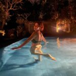 Tiffany Alvord Instagram - ✨ Night swimsss water-body dysmorphia 🙈 // Swipe for an UNEXPECTED surprise & TELL ME ITS NOT THE SAME 😅 Okay have a great day or night swim wherever you are. 🌙 Side note: When in doubt say yes. The night swim was almost a no, but then we said heck, why not, and it was the sprinkles on top of a beautiful evening!