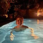 Tiffany Alvord Instagram - ✨ Night swimsss water-body dysmorphia 🙈 // Swipe for an UNEXPECTED surprise & TELL ME ITS NOT THE SAME 😅 Okay have a great day or night swim wherever you are. 🌙 Side note: When in doubt say yes. The night swim was almost a no, but then we said heck, why not, and it was the sprinkles on top of a beautiful evening!